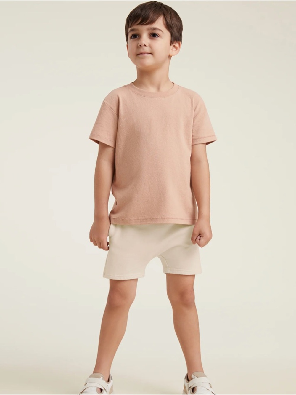 Tones Toddler Boys Lounge Short - Cream